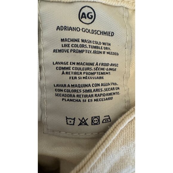 Adriano Goldschmied Size 27 Off White Skinny Jeans Comfort Stretch 5-Pocket - Picture 8 of 14